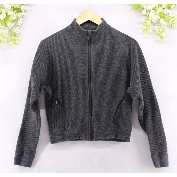 Lululemon Women's Easy Going Jacket Heathered Black Sz 4 - Picture 1 of 8